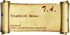 Truchlik Anna névjegykártya